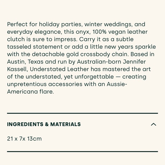 Understated Vegan Leather Crescent Clutch - Picture 2 of 7